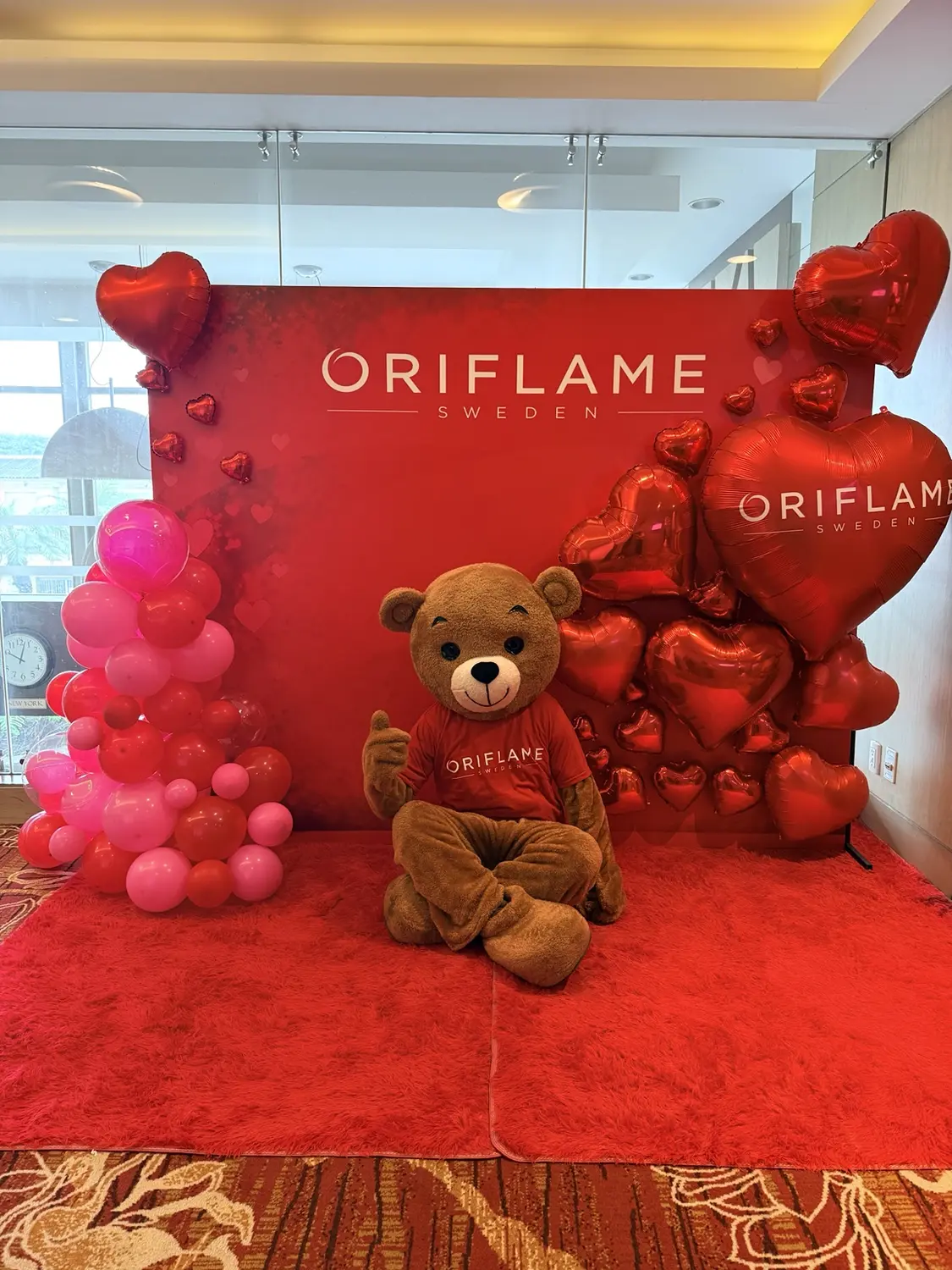 Espacio fotográfico de San Valentín para Oriflame