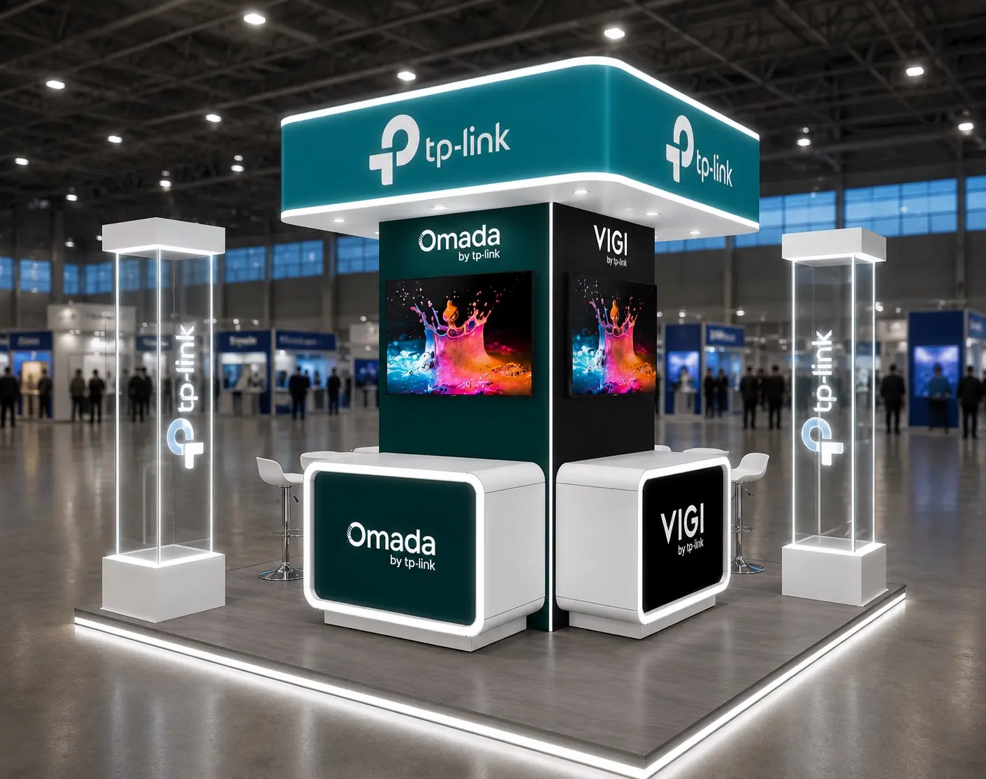 Render del stand TP-Link